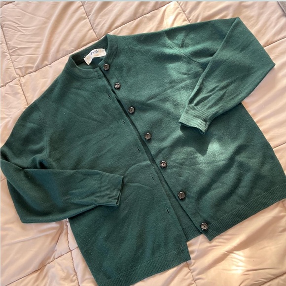 Pringles of Scotland cashmere cardigan emerald green size large - Picture 2 of 7